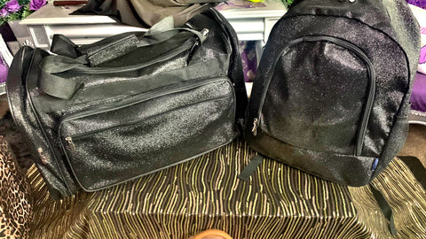 Black Duffel Bag Set (2)Piece