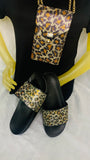 Gold Paw Print Purse Set