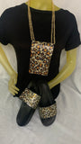 Gold Paw Print Purse Set