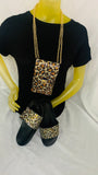 Gold Paw Print Purse Set