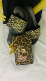 Gold Paw Print Purse Set