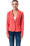 Coral One Button Blazer
