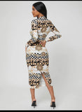 Chain print Bodycon Dress