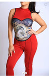 Jumping Jack Flash Jumpsuit Red
