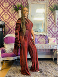 Burgundy One Sided Jumpsuit