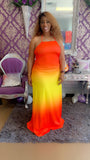 Ombré Dress Orange Multi
