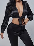 Crop Satin Top