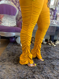 Ruched Gold Pants Set