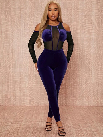 Cold Shoulder Bodysuit Set