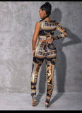 Baroque Print Crop and Legging Set