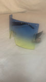 Oversized Shades Blue/Yellow