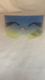 Oversized Shades Blue/Yellow
