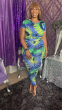 Blue Yellow Swirl 2 piece