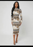 Chain print Bodycon Dress