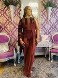 Burgundy One Sided Jumpsuit