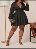 Sassy Black A-line Dress