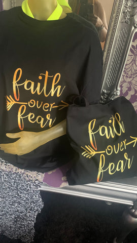 Faith Over Fear T-Shirt and Bag Set
