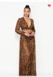 Leopard Maxi Skirt Set