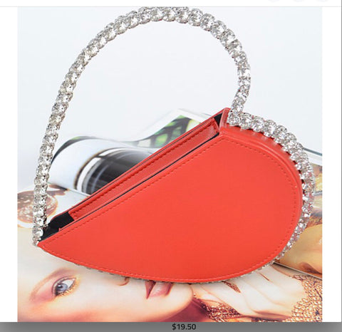 Heart Shaped Clutch Red