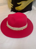 Clutch My Pearls Fedora Hot Pink
