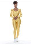 Sexy Silky Jumpsuit Gold