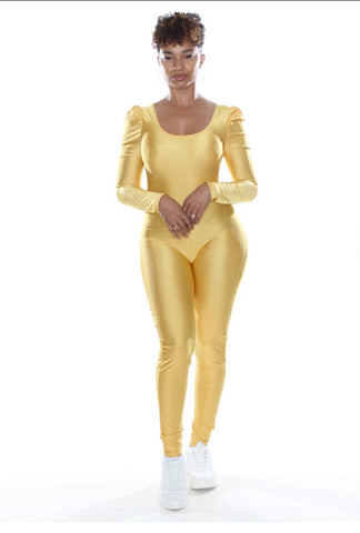 Sexy Silky Jumpsuit Gold