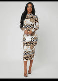 Chain print Bodycon Dress